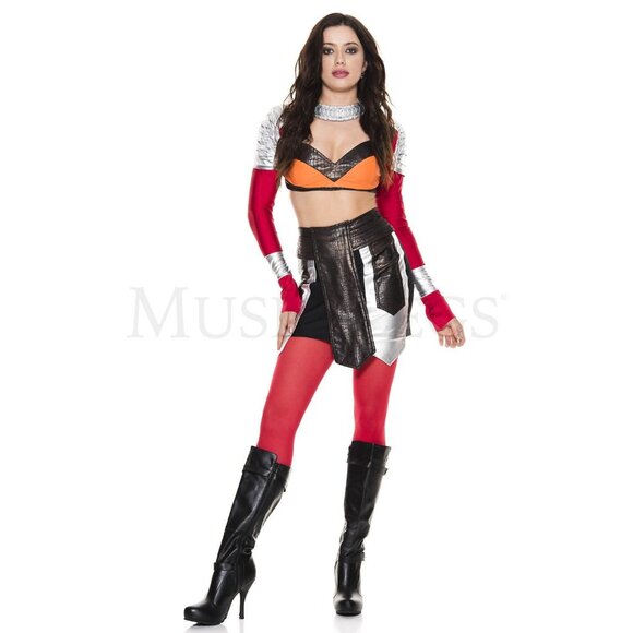 Glorious Mercenary Black Women’s Halloween Cosplay Costume Set Size XS - Picture 3 of 6
